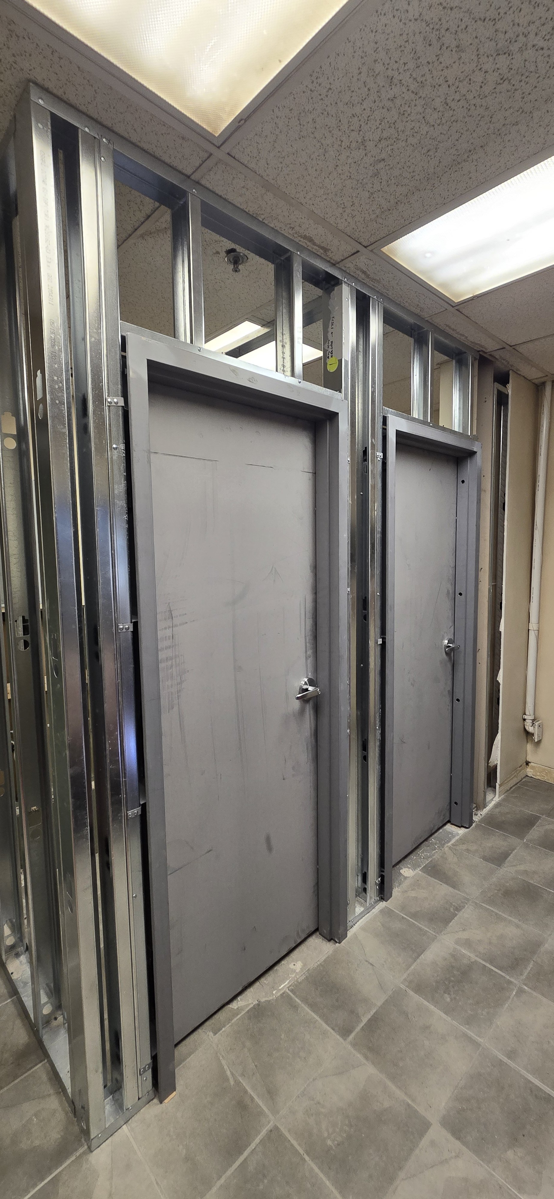 Commercial steel doors