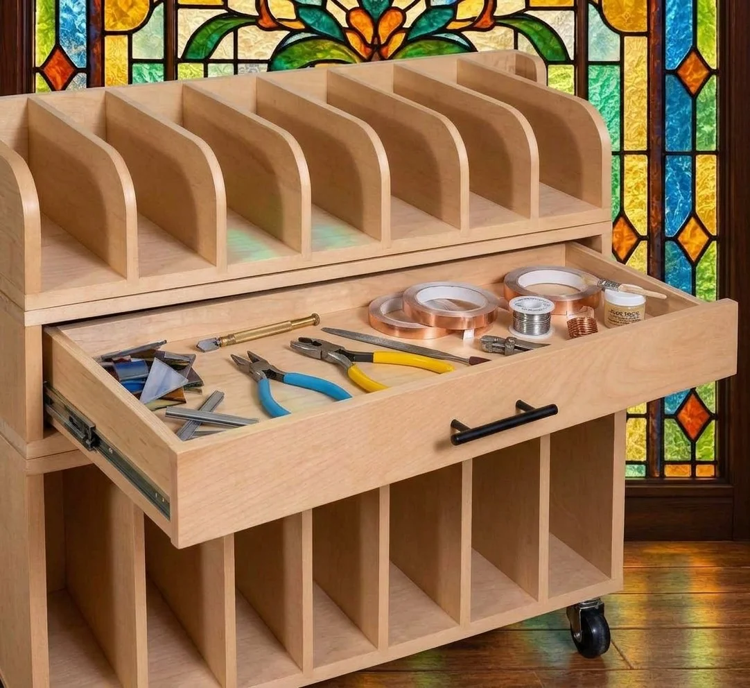 Stained Glass Cabinet drawer open.jpg