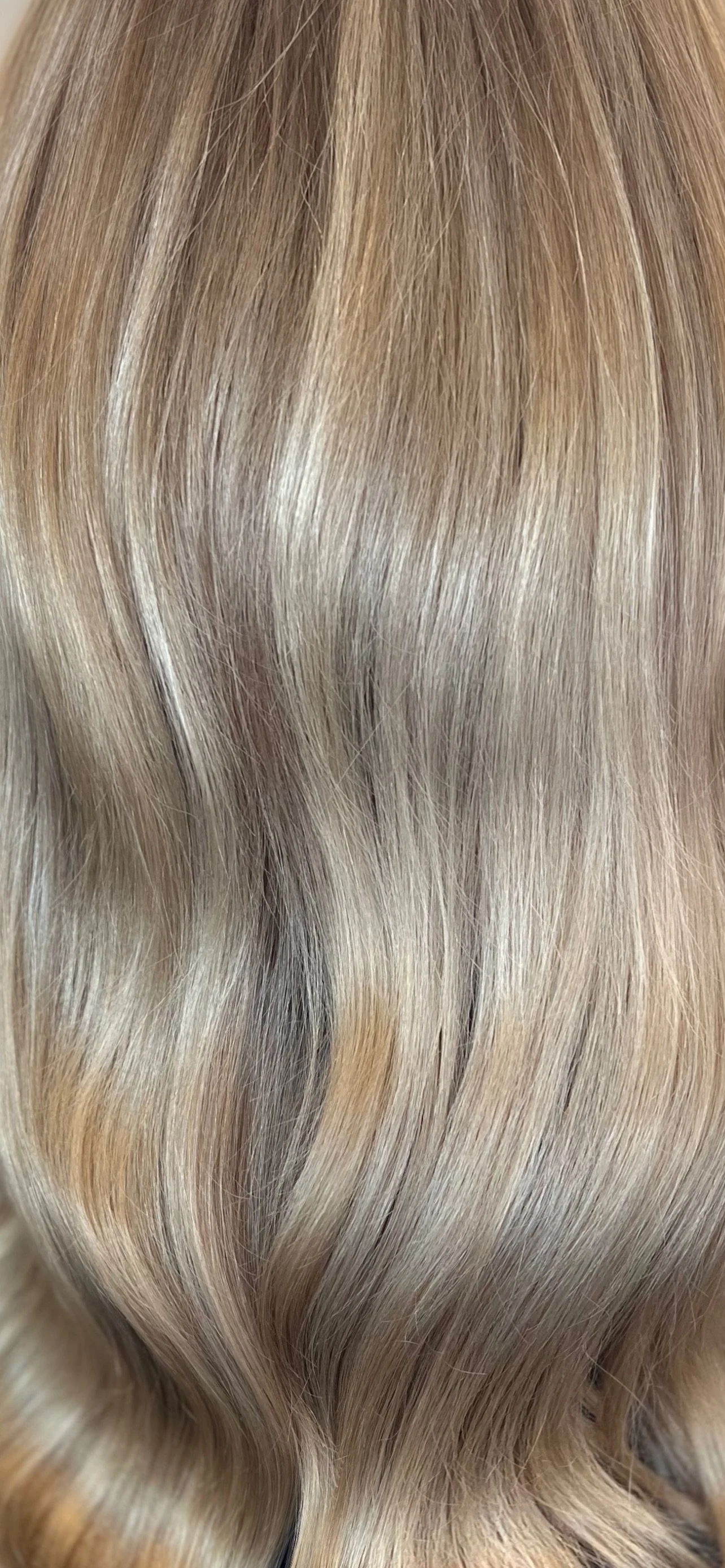 Vanilla Iced Blonde hair color transformation, showcasing a stunning result by Dalina Rivas.