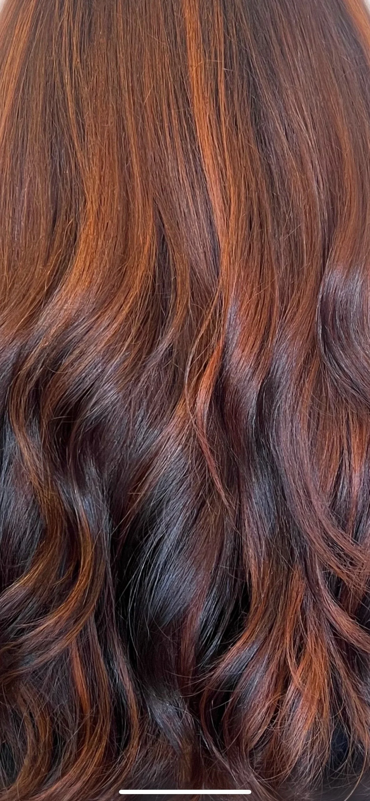 Dimensional Paprika hair color transformation, showcasing a stunning result by Dalina Rivas.