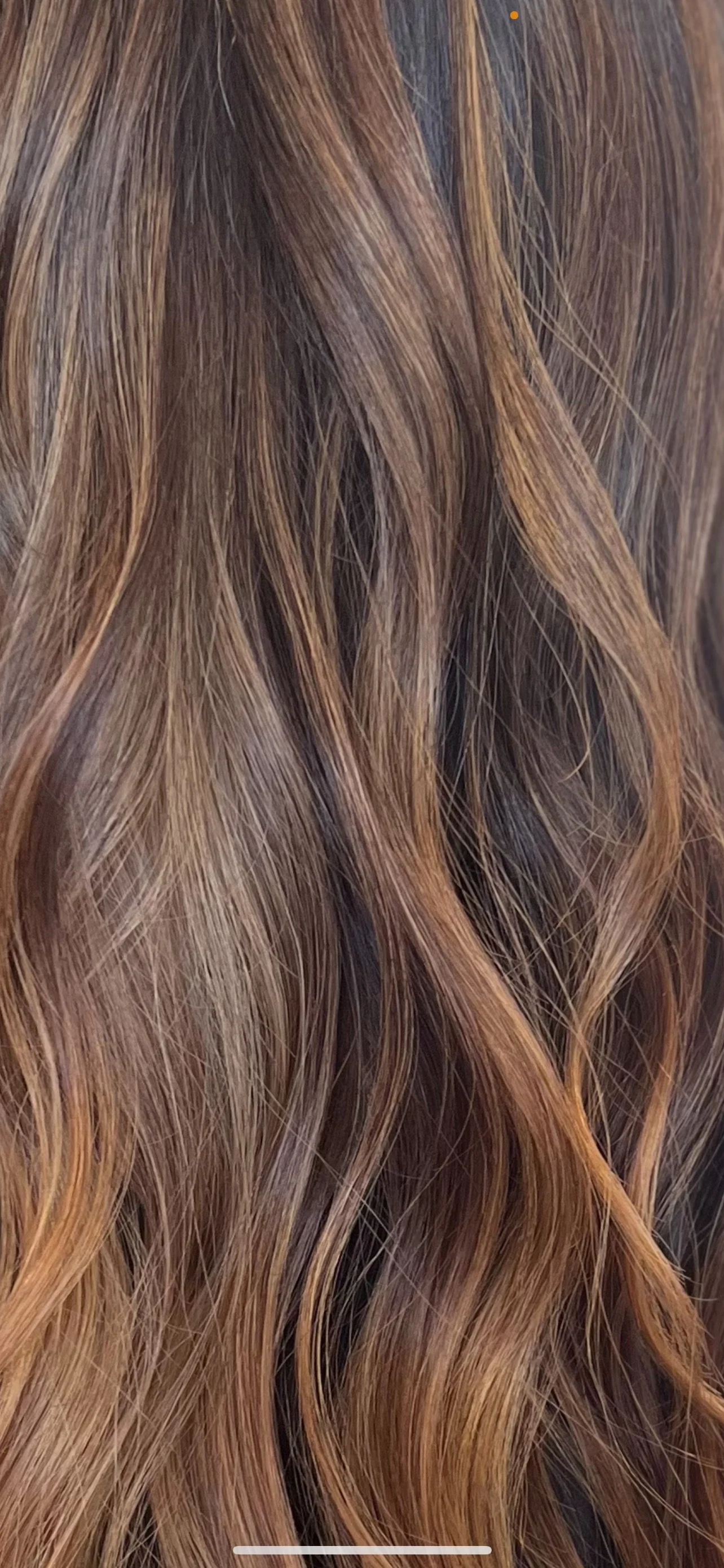 Maple Syrup hair color transformation, showcasing a stunning result by Dalina Rivas.