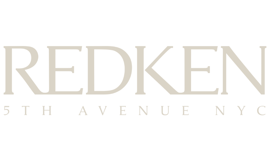 Redken logo with text '5th Avenue NYC' underneath on a black background.