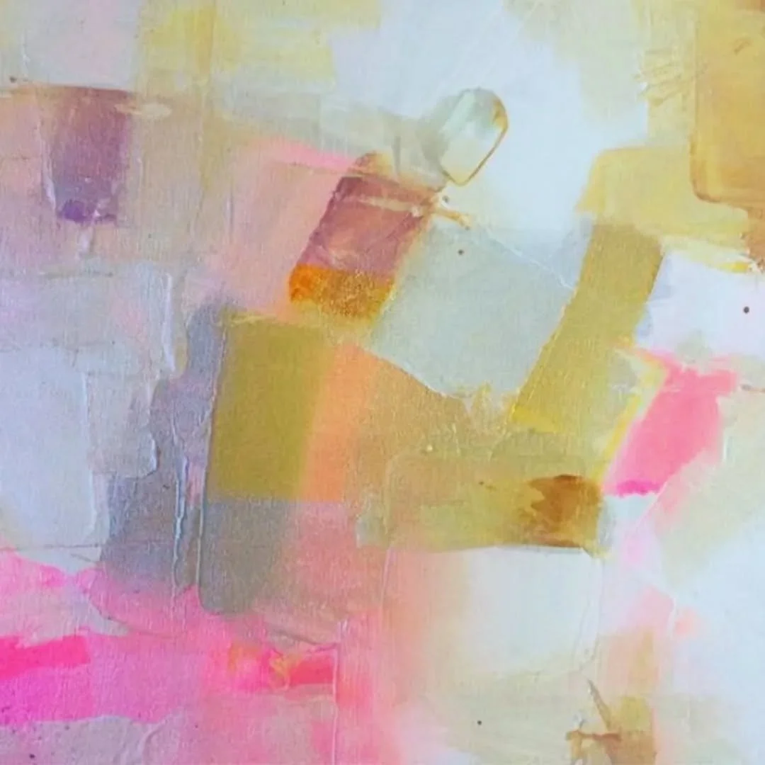 Untitled Pink, 2016, acrylic on canvas, 
12" x 12" - Sold