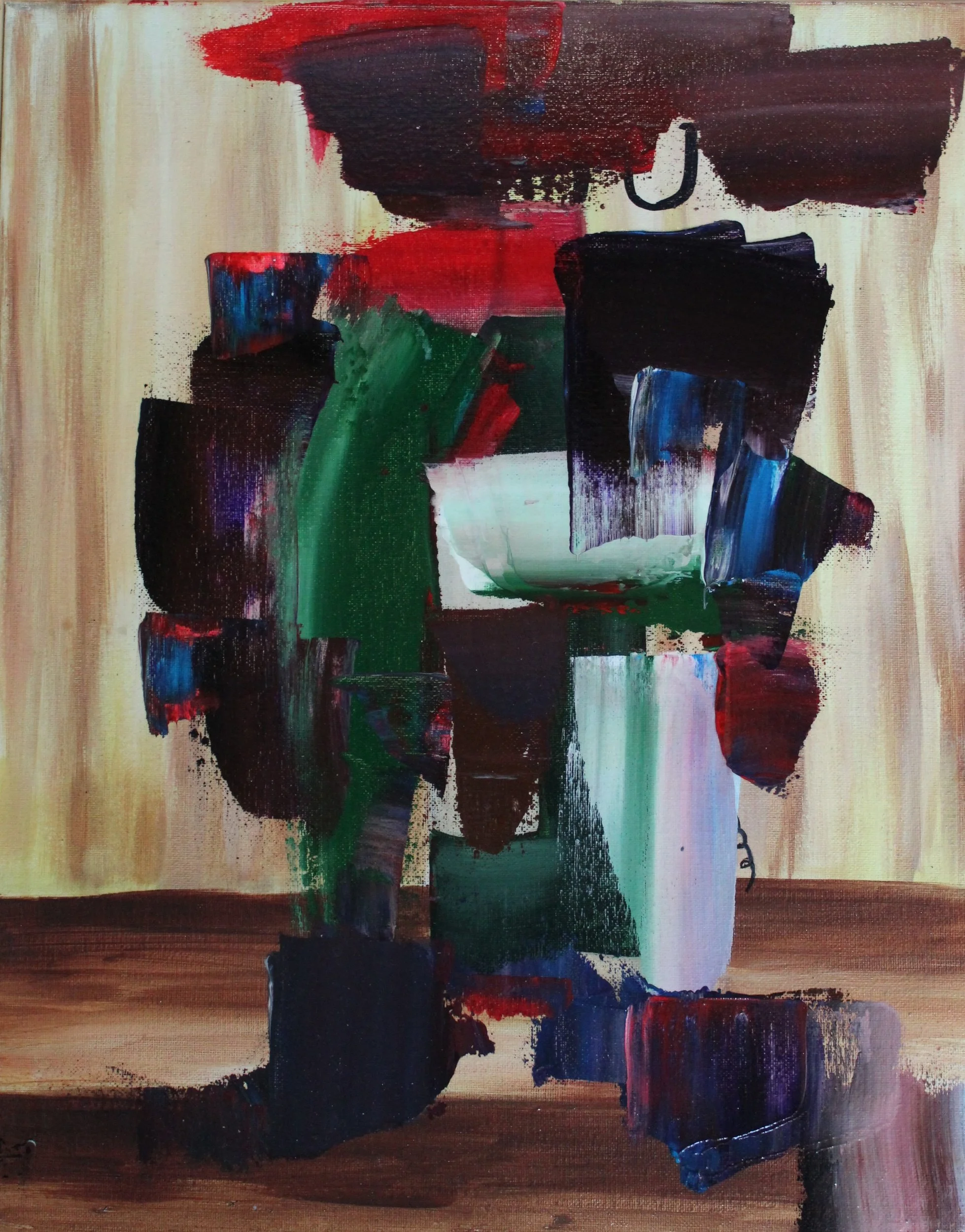 Balance, 2018, acrylic and oil on canvas, 
16" x 20" - Sold  
