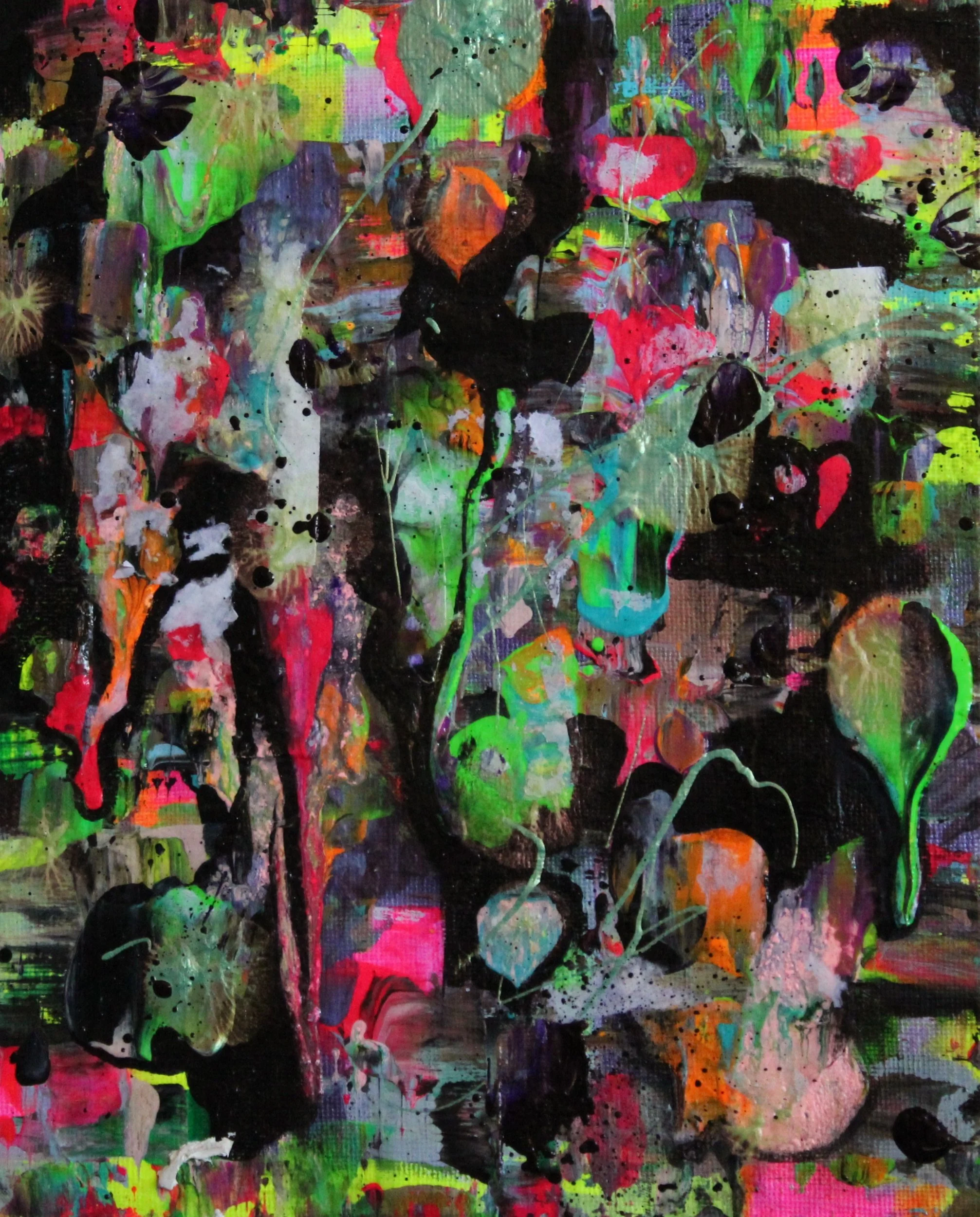 It's Electric, 2026, acrylic and paint markers on canvas, 8" x 10" on canvas board  - $350