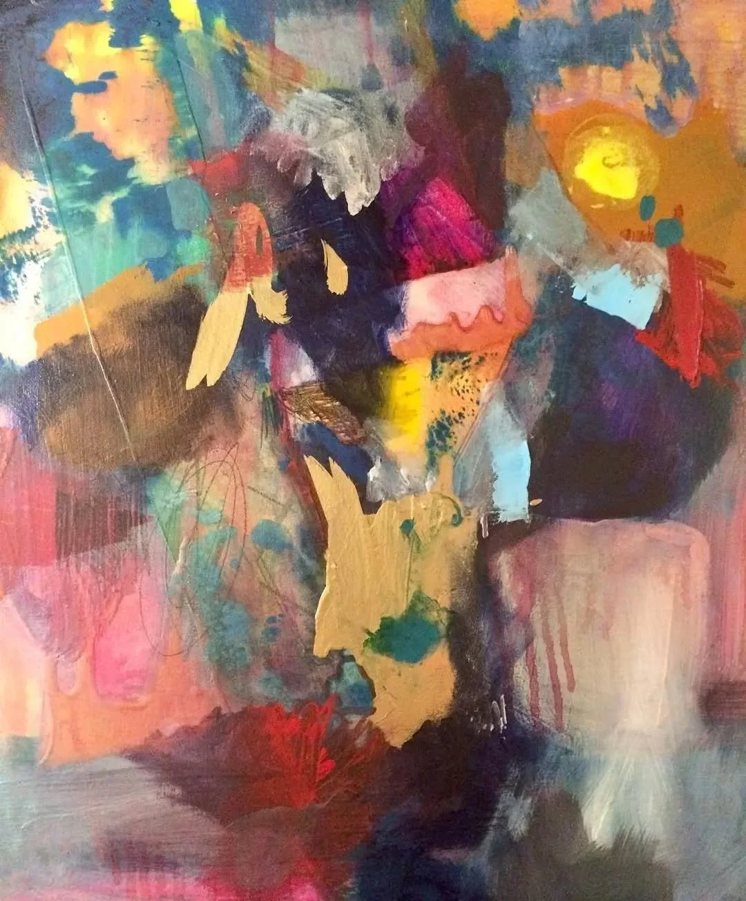 Symphony, 2022, acrylic ink graphite on canvas, 16" x 20" - Sold 