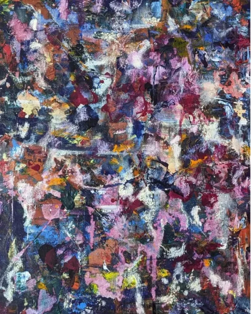 The Polarity, 2013, oil and oil sticks on canvas, 
16" x 20" - Sold  