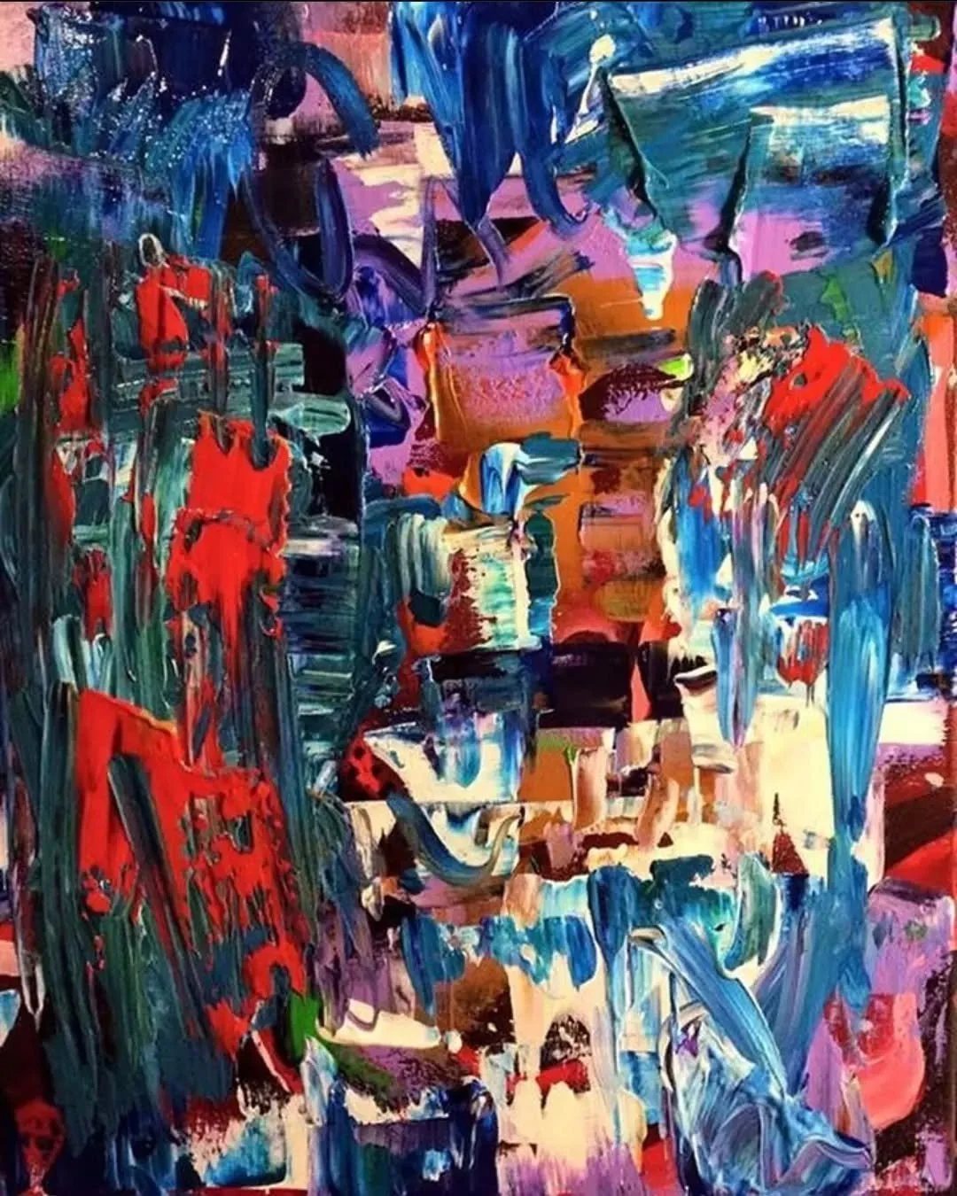 The Energy Of The World, 2014, acrylic and oil on canvas, 16" x 20" - Sold  