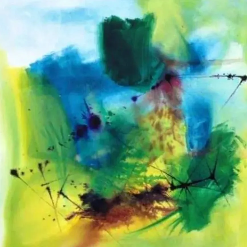 Emerald Lake, 2014, Acrylic and ink on canvas, 36" x 36" - Sold