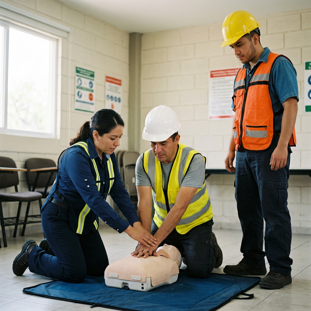 Capacitación de primeros auxilios y RCP para trabajadores de planta impartida por HYS Recursos