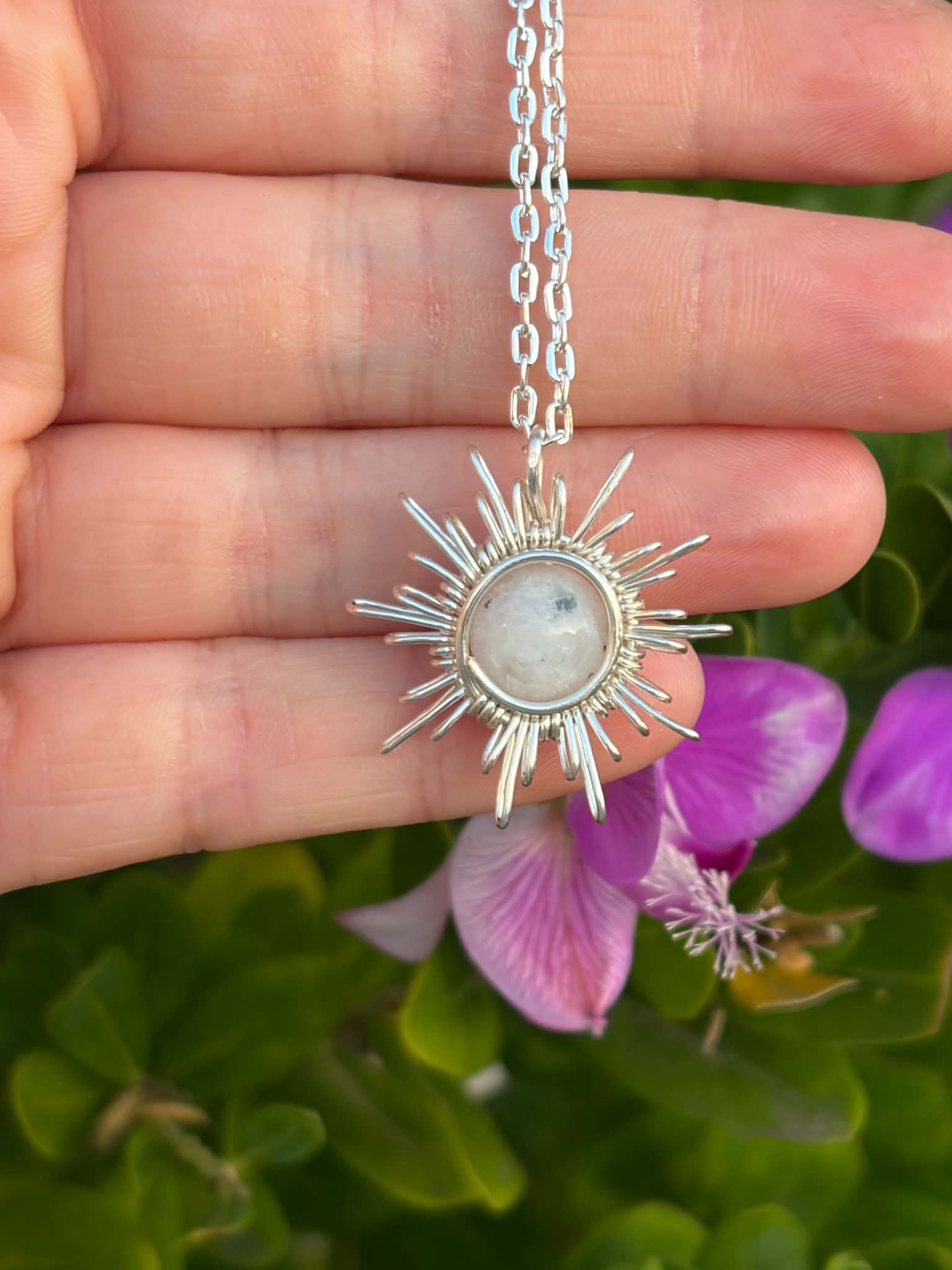 Sunburst Moonstone Necklace