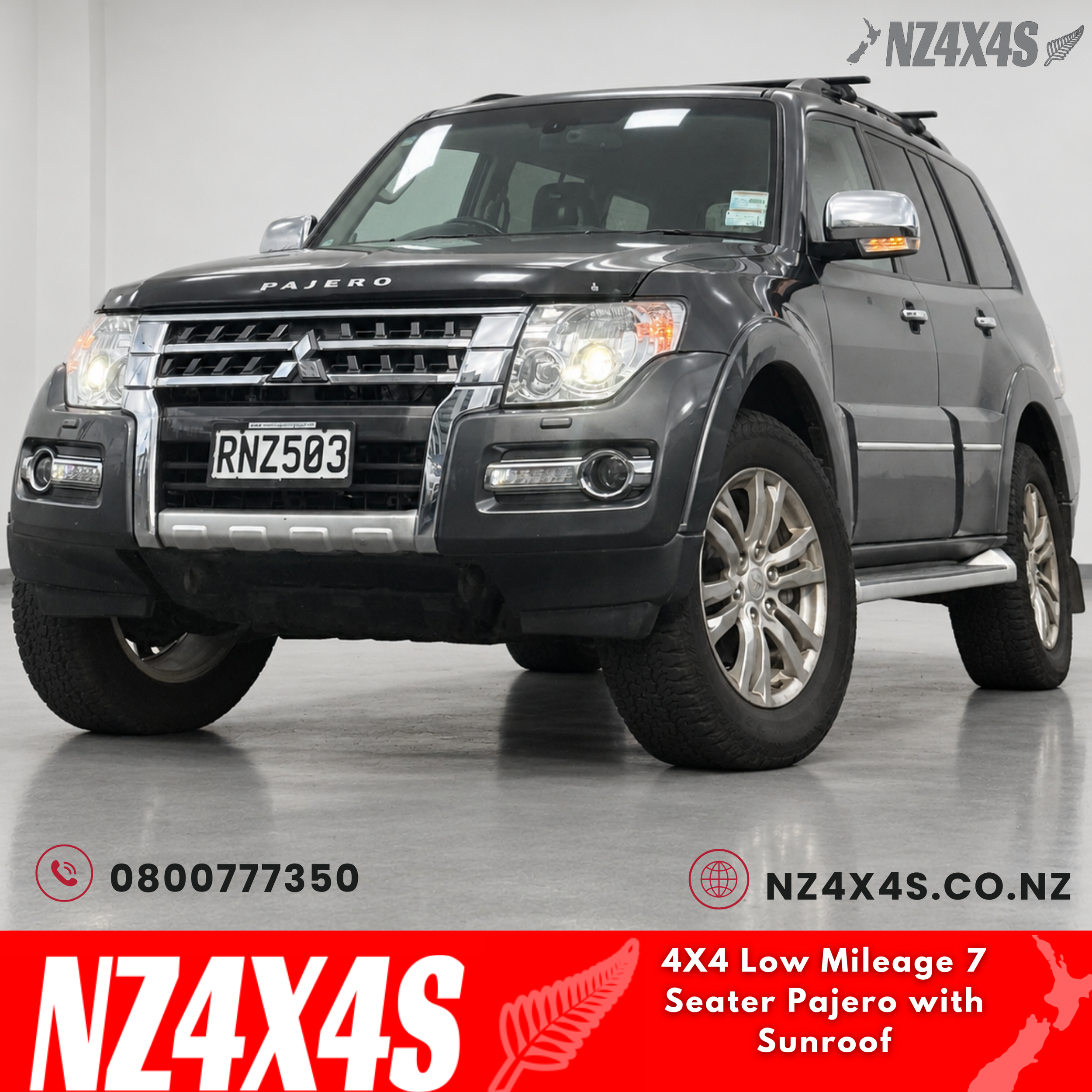 🔥4X4 Low Mileage 7 Seater Pajero with Sunroof🔥