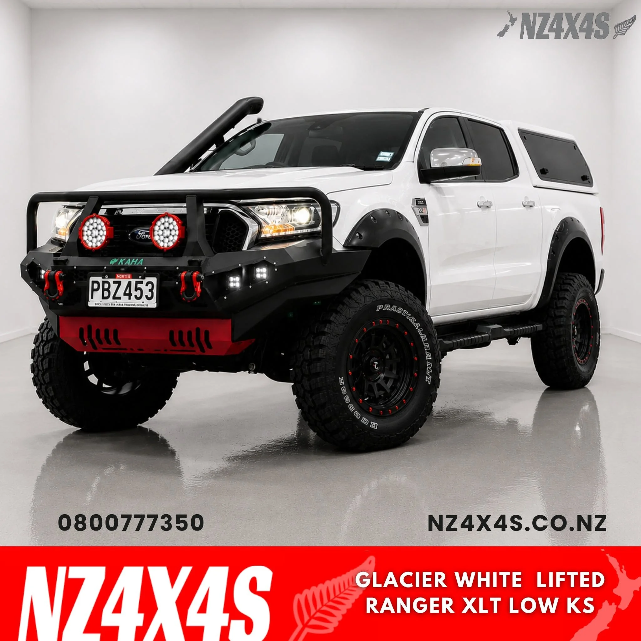 GLACIER WHITE LIFTED RANGER XLT LOW KS