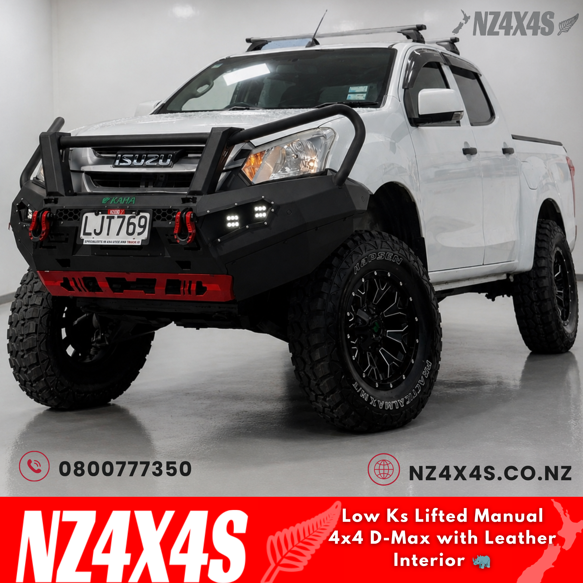 🔥Low Ks Lifted Manual 4×4 D-Max with Leather Interior🦏🔥