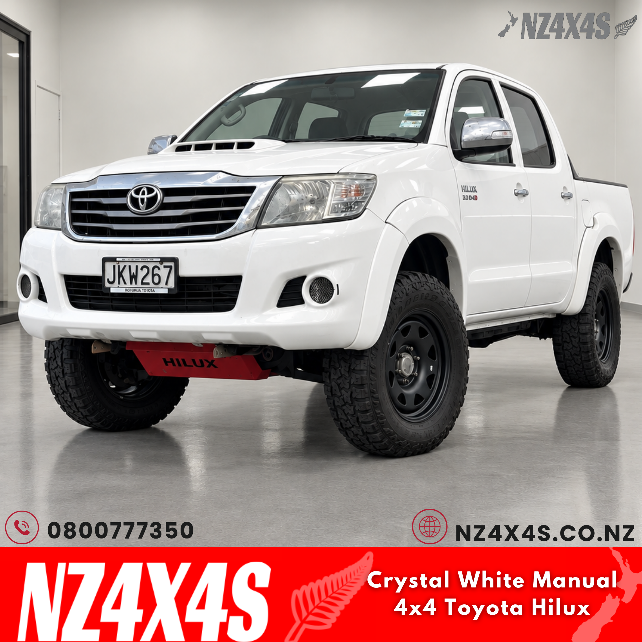 Crystal White Manual 4X4 Hilux