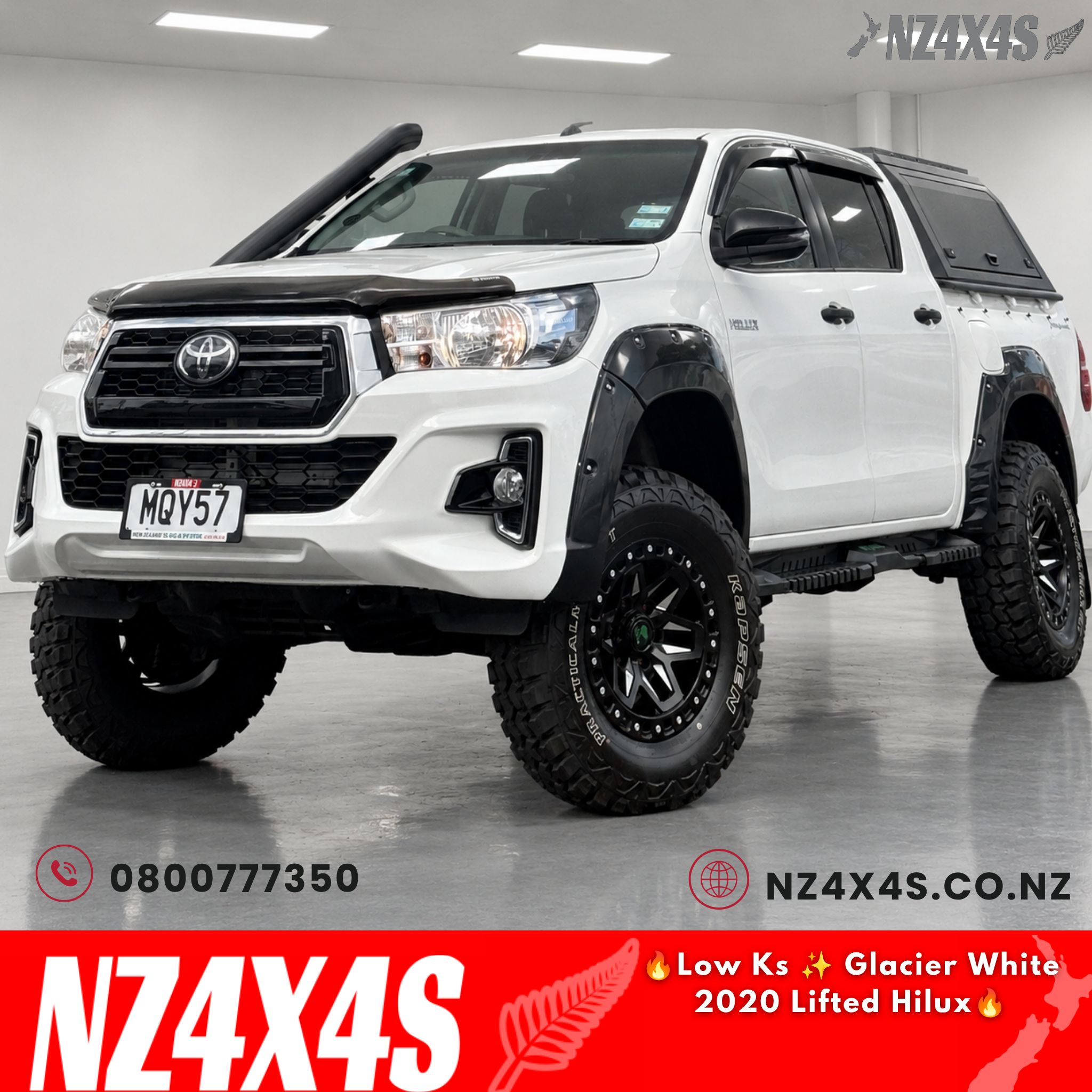 🔥Low Ks ✨ Glacier White 2020 Lifted Hilux🔥