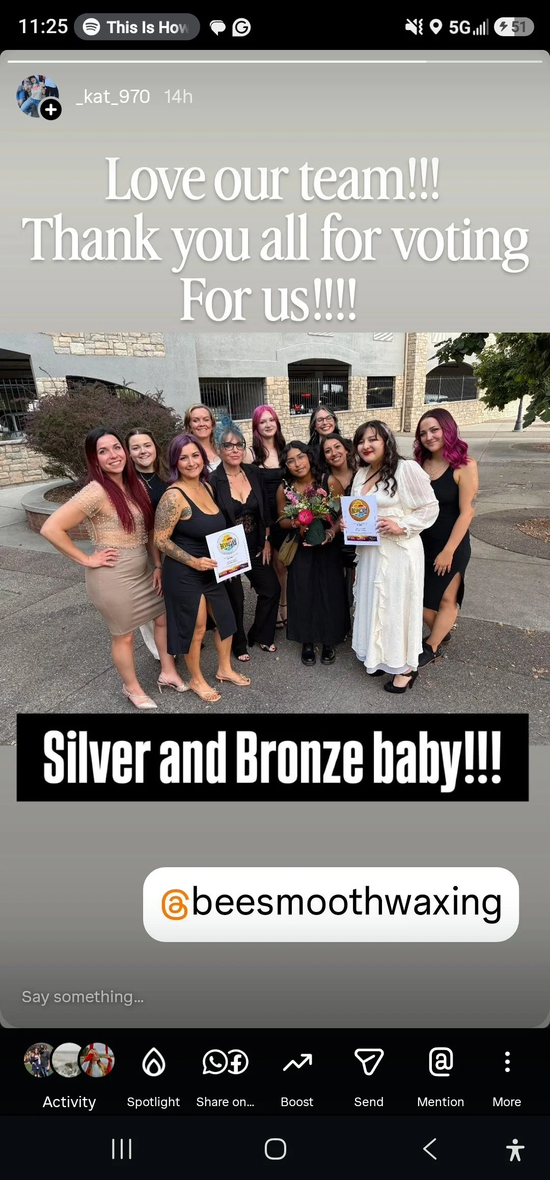 Bee Smooth women celebrating best of the west in grand junction with silver and bronze award in skin and tanning.