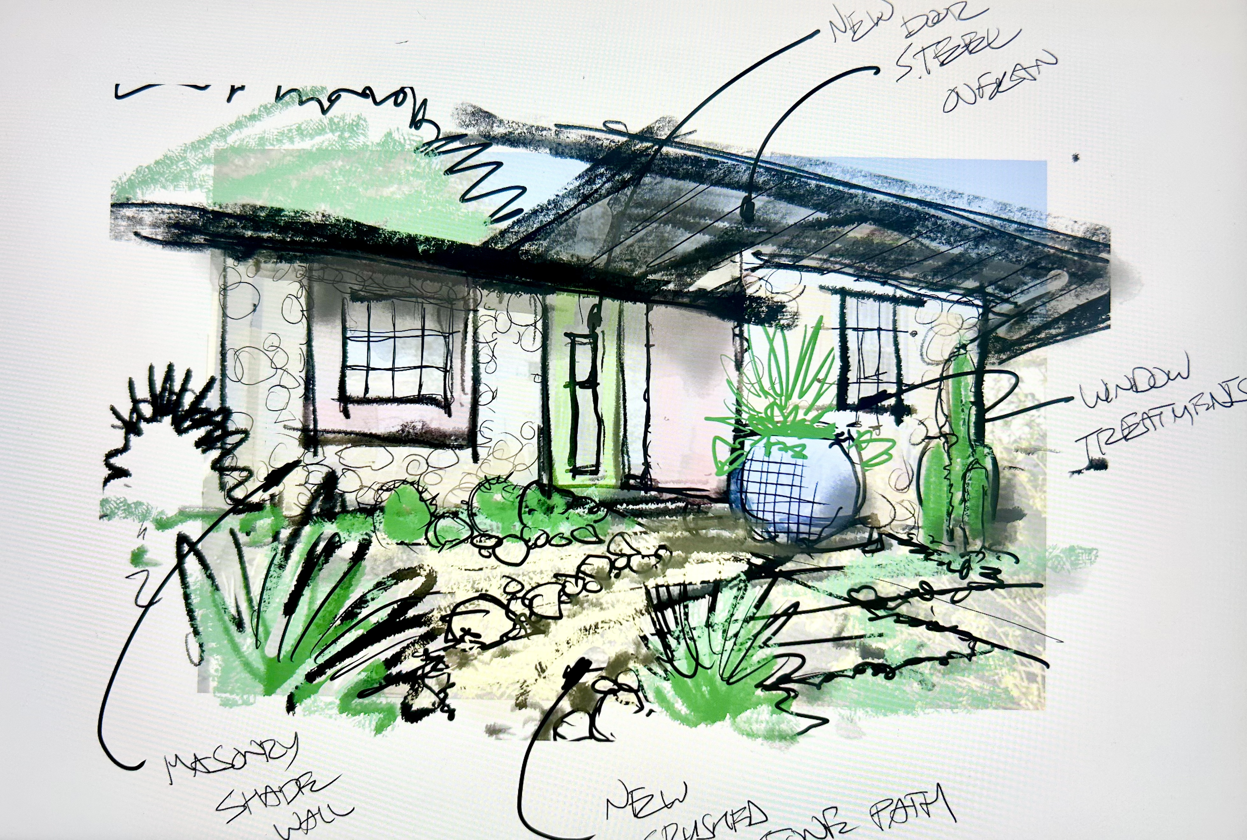 Concept sketch for home entry update 