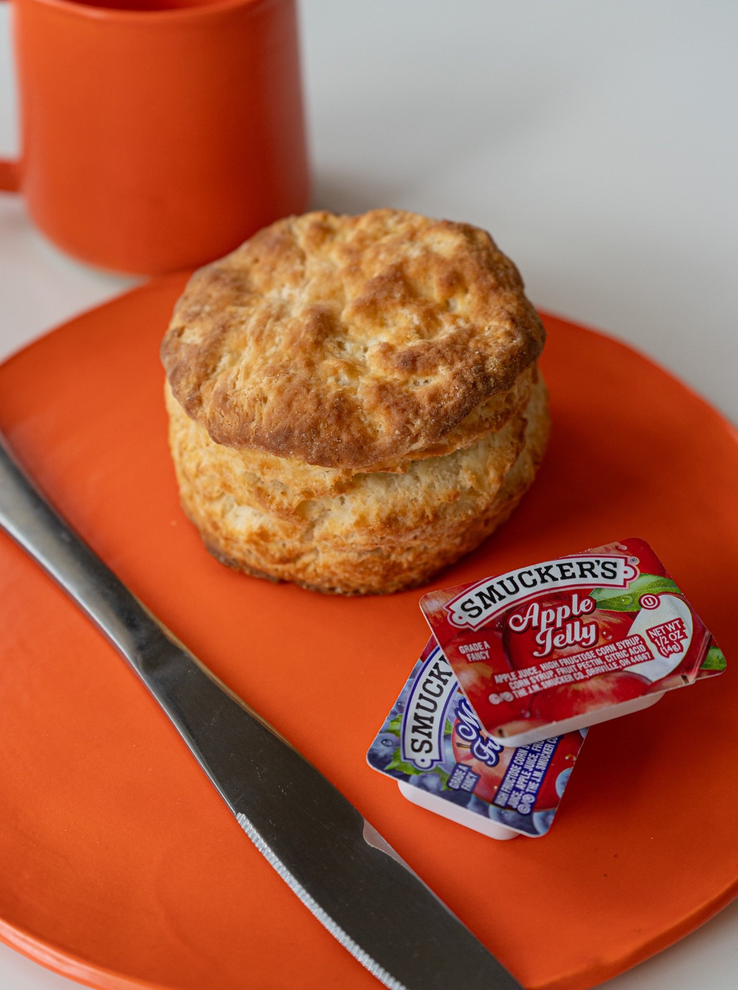 Biscuit with jelly via @bittersweetnola &amp; a cup of coffee = the perfect breakfast ☕️