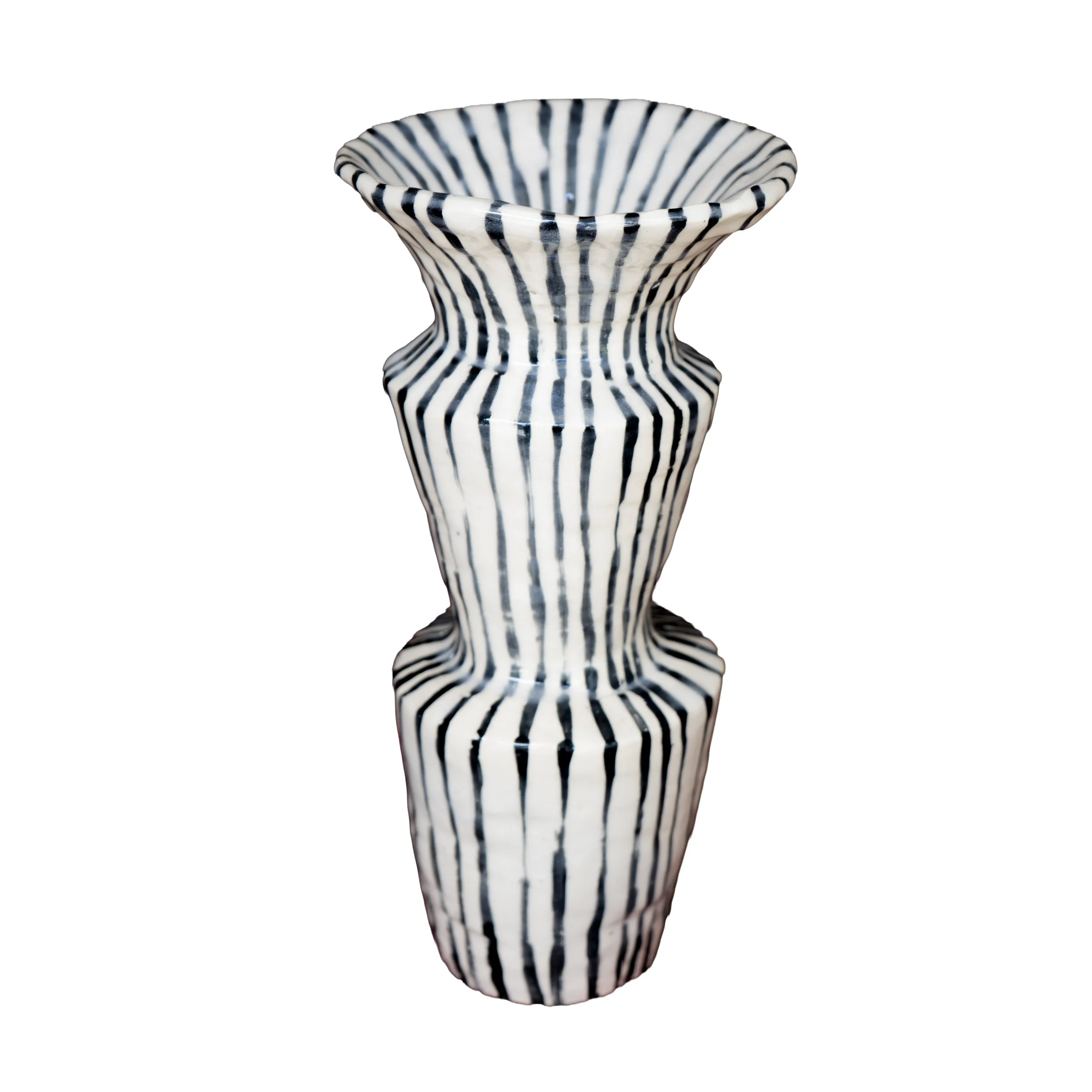 Black & White Striped Vase No.1
