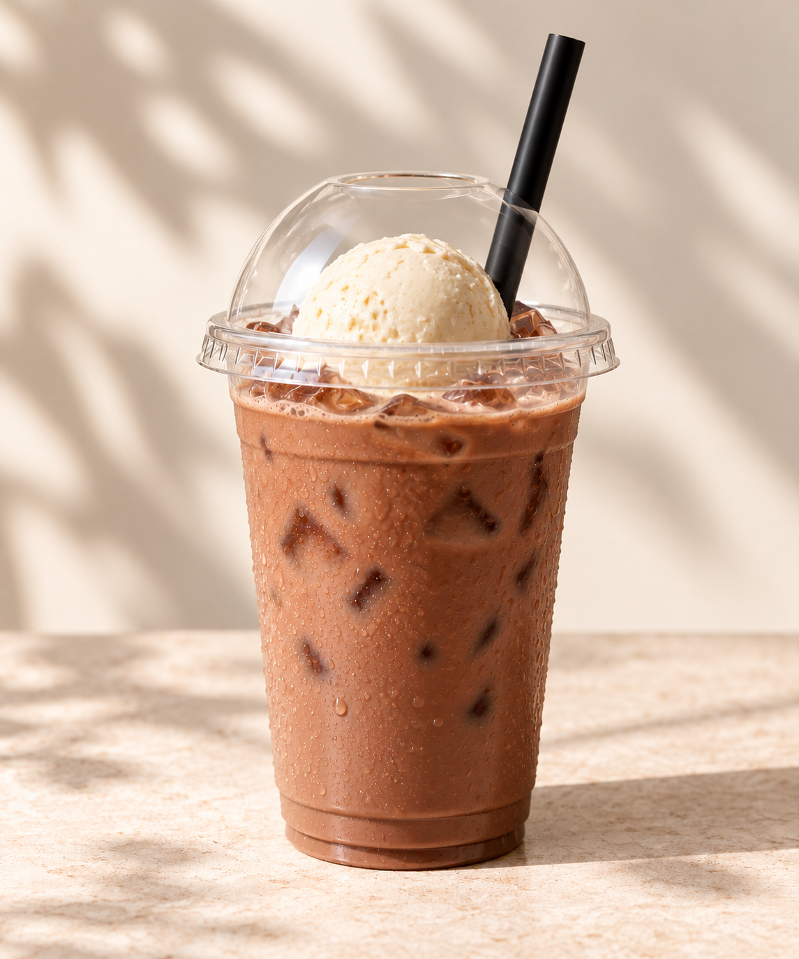 Ice Chocolate with ice cream