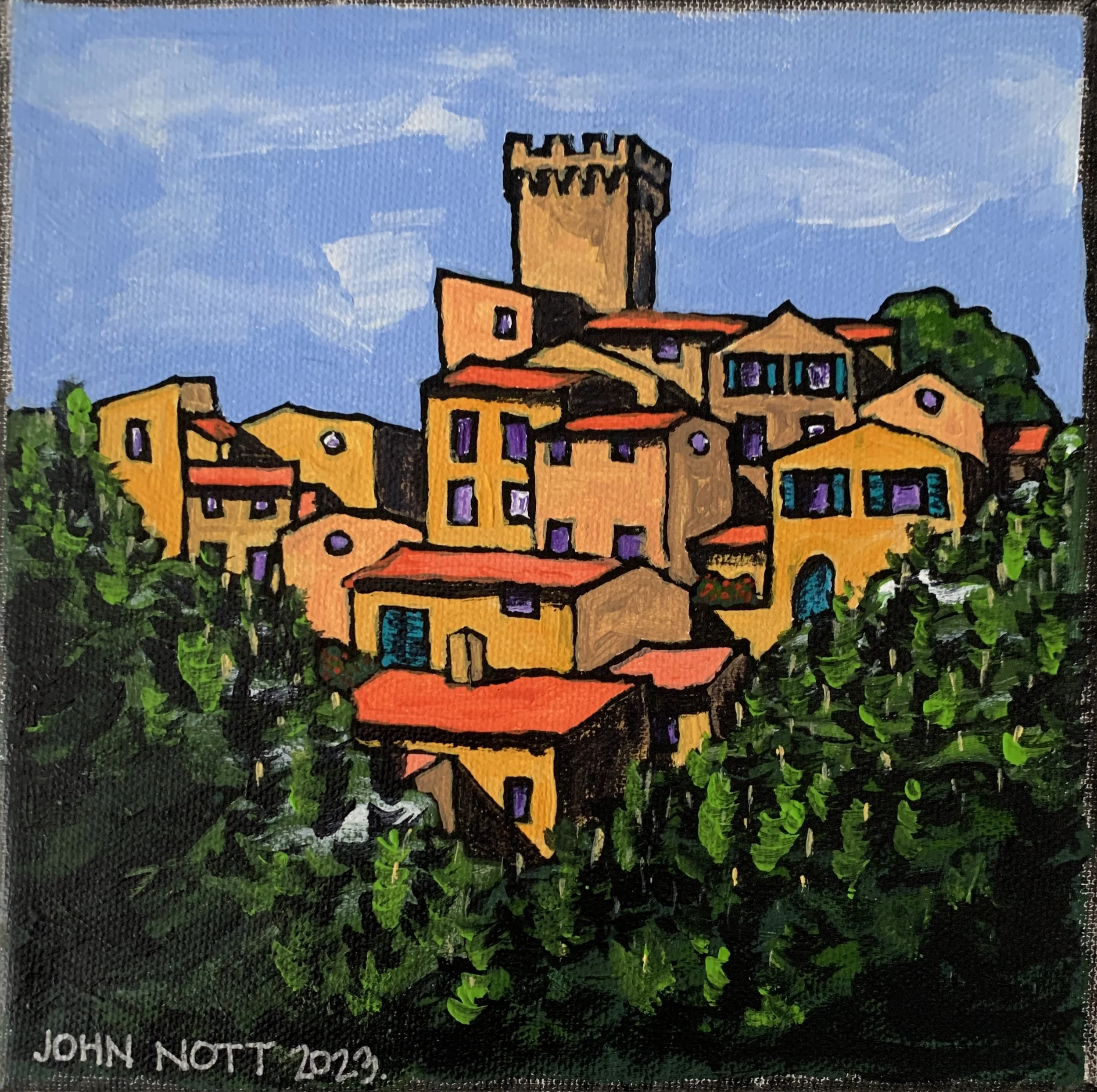 Stone tower.
Original painting.
20 x 20cm.
$295.
Unframed.