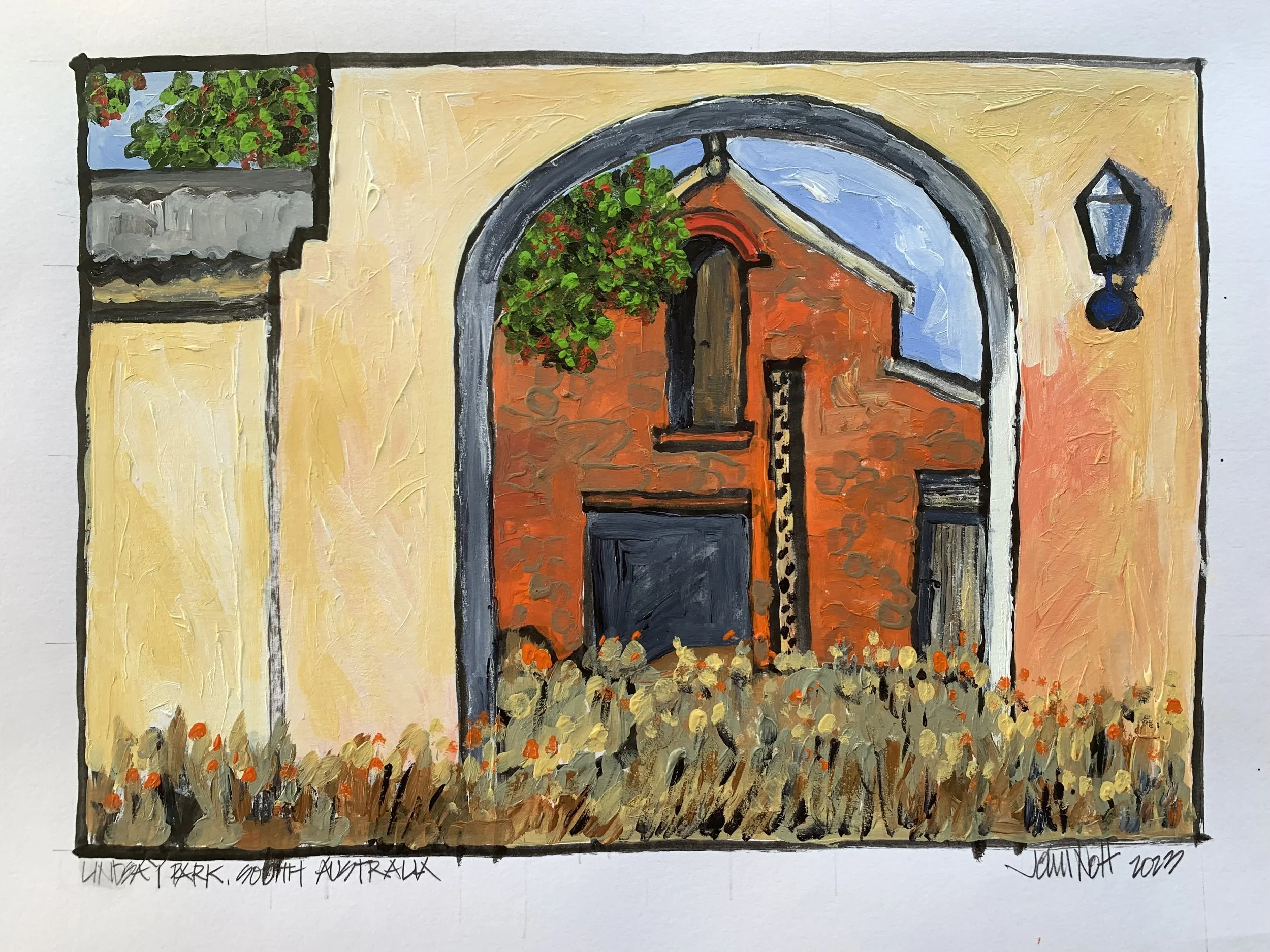 Lindsay Park SA. 
Original Painting.
30 x 21cm.
$425.
Unframed.
