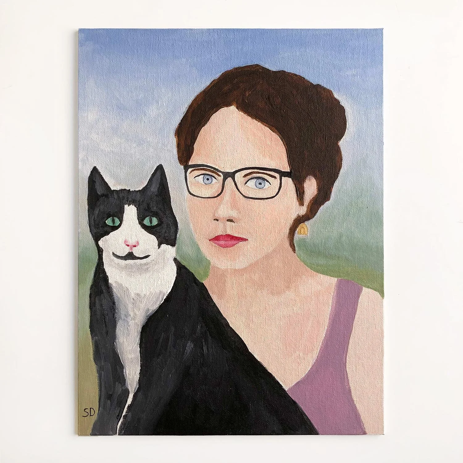 Artist with Cat