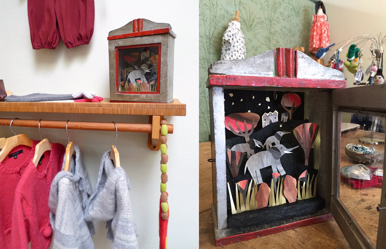 Elephant Dream Diorama, commission for the children boutique Entertaining Elephants
