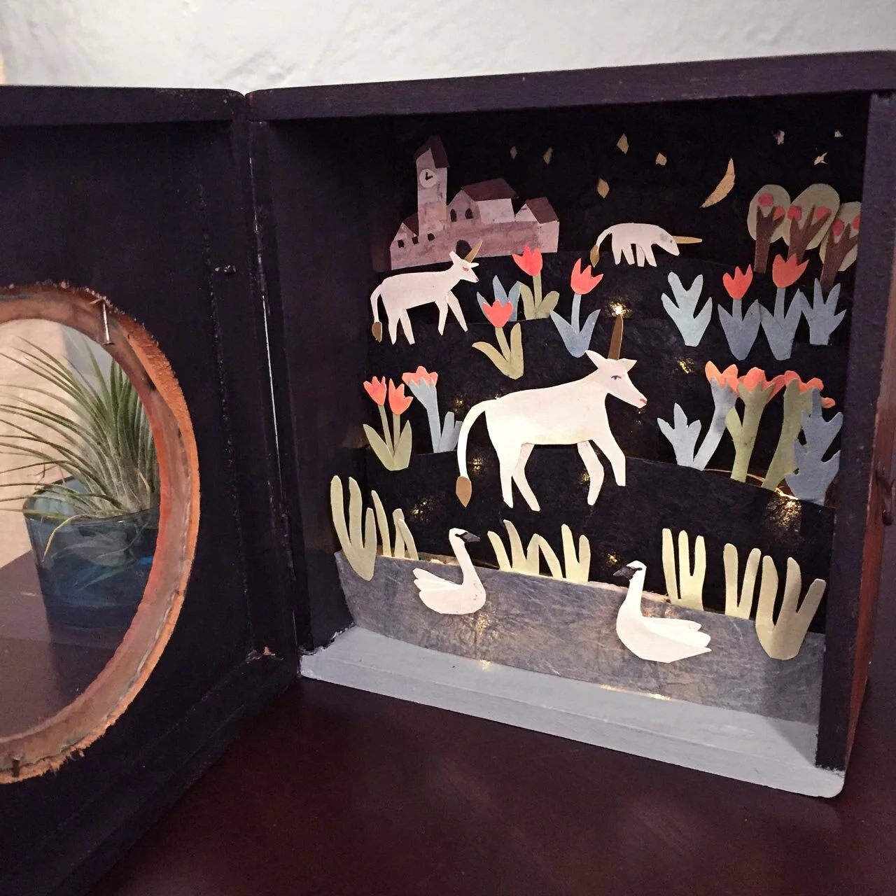 The Place Where Unicorns Exist Diorama  - inspired by Murakami's  Hard-Boiled Wonderland and the End of the World