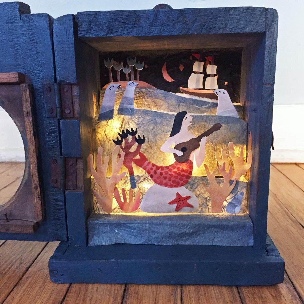 The Siren's Song Diorama, opened view