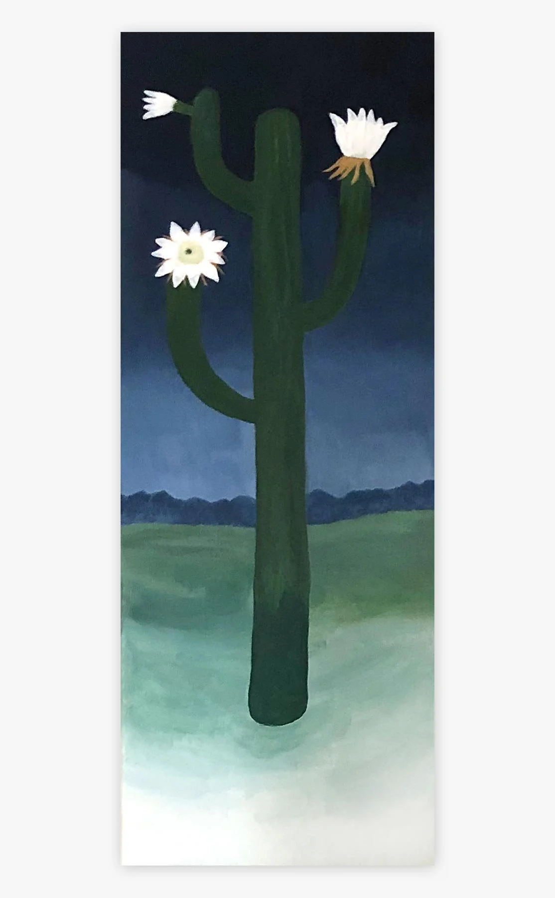 Cactus Trinity — 12x36, acrylic on canvas, 2019