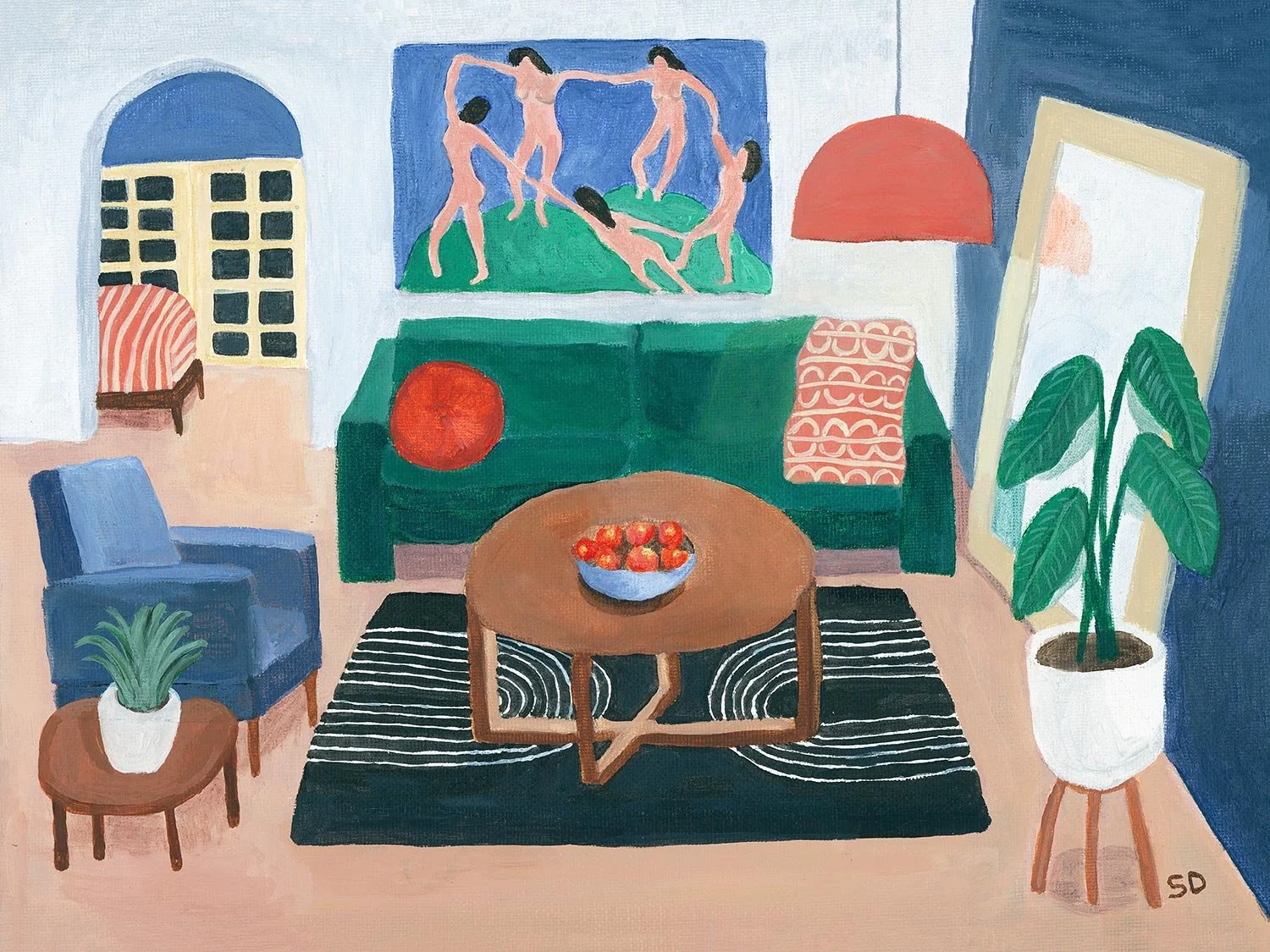 Eden Room — 9x12, acrylic on canvas, 2024