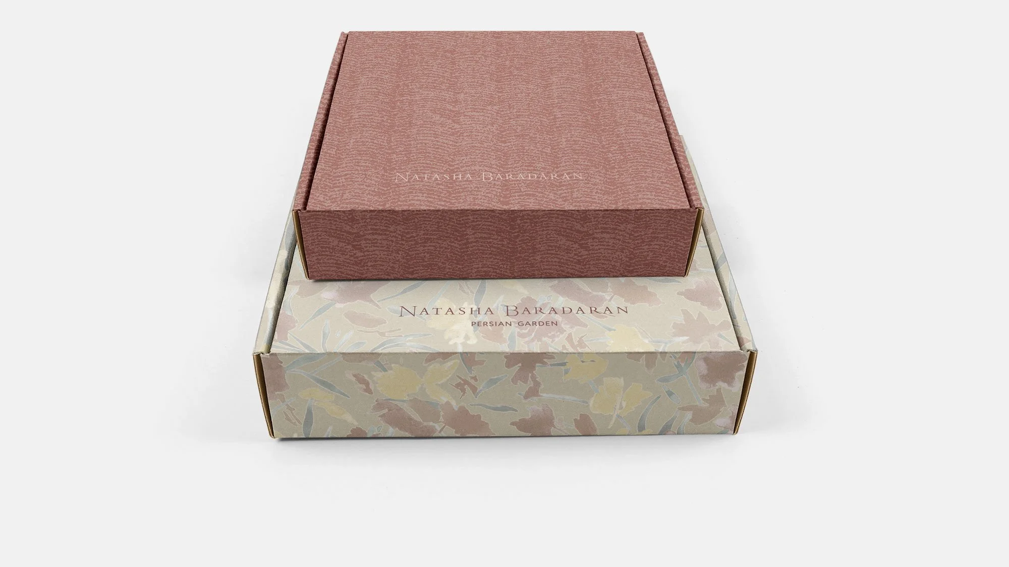  Mailer box design under the creative direction of Sean Yashar 
at The Culture Creative for Natasha Baradaran Inc. 