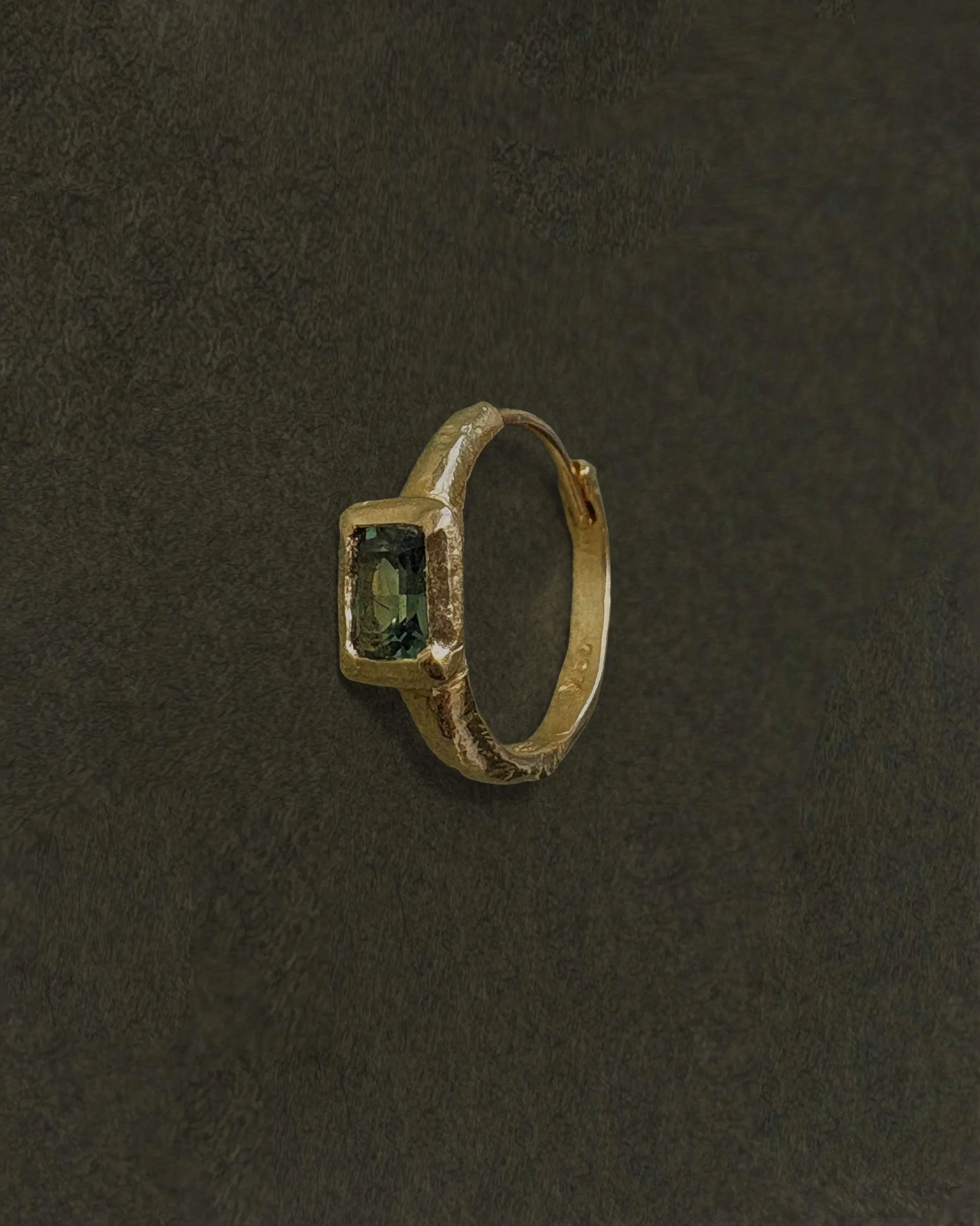 Green Sapphire Hoop