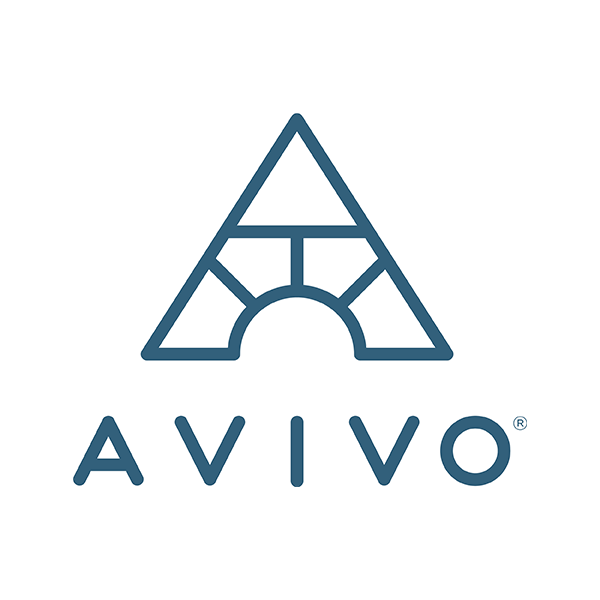 Logo with a stylized letter A and the word AVIVO underneath.