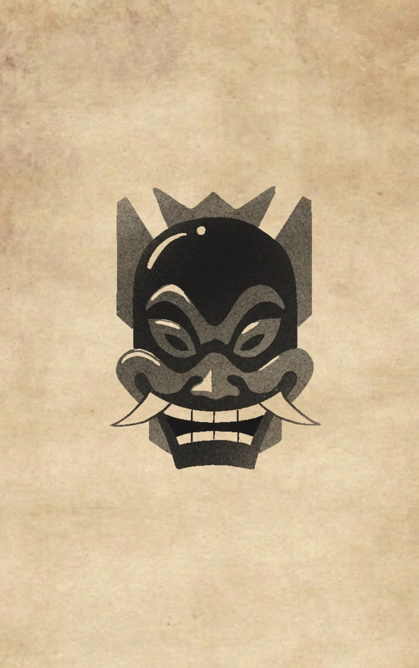 Illustration einer afrikanischen Masken mit traditionellen Mustern und Details