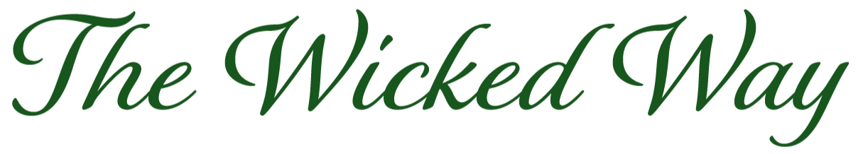 Logo with the text 'The Wicked Way' in green cursive font.