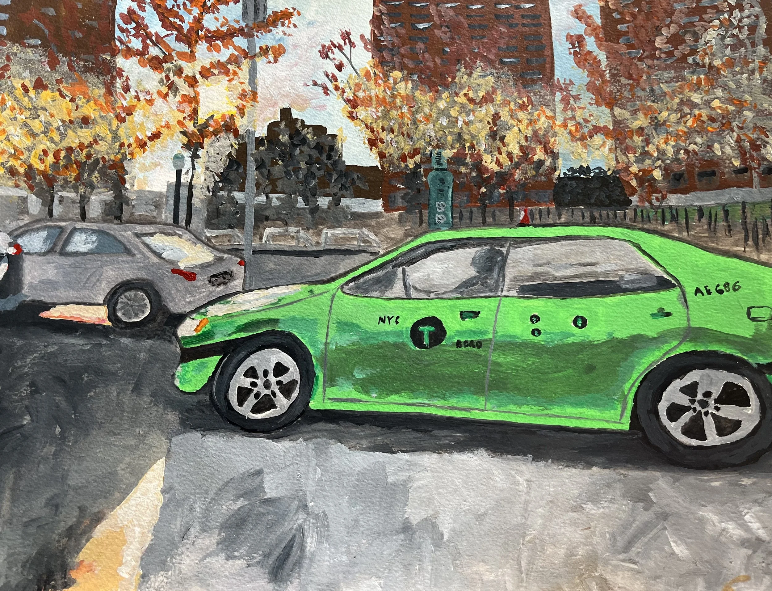 Green Cab in Harlem