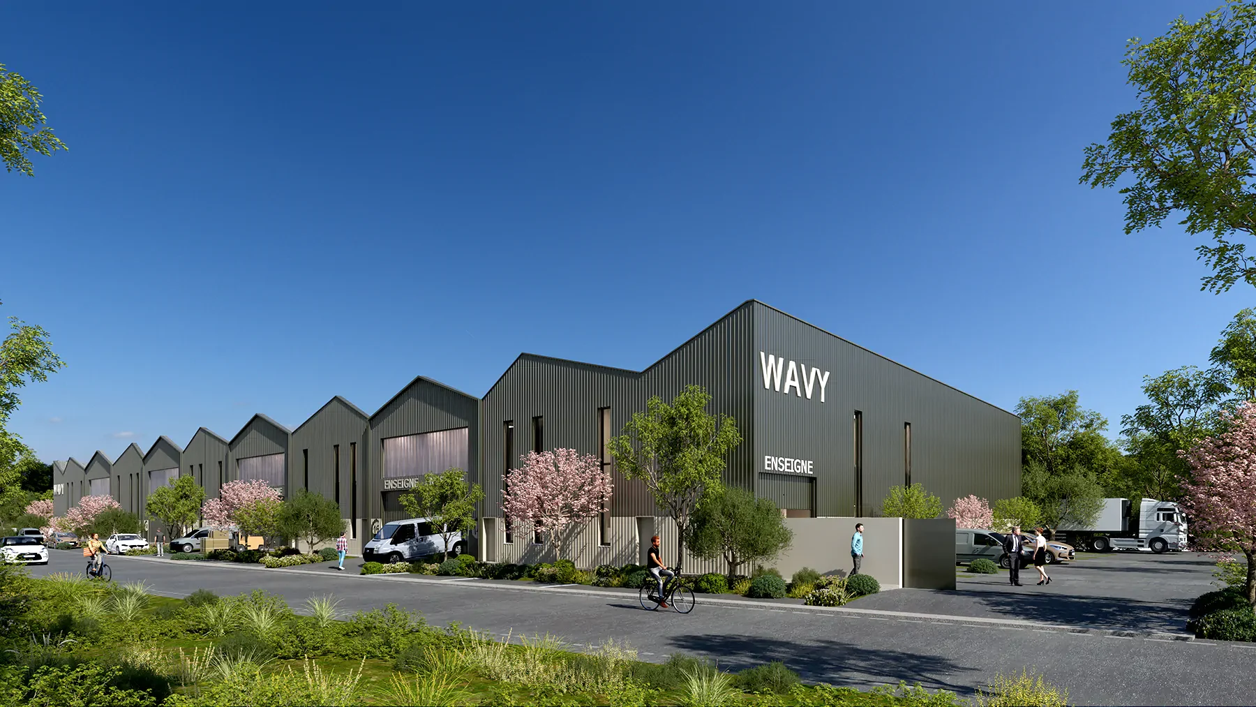 Projet WAVY à Lattes, zone d’activité de 6 000 m² conçue avec M&A Promotion.