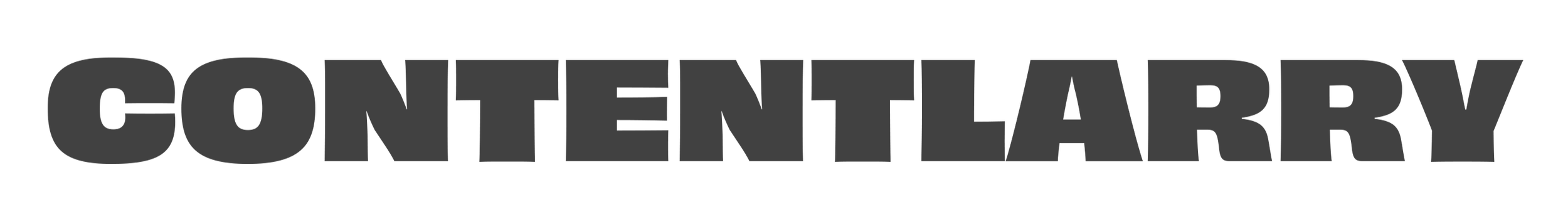 Text logo reading 'CONTENTLARRY' in black bold capital letters on a white background.