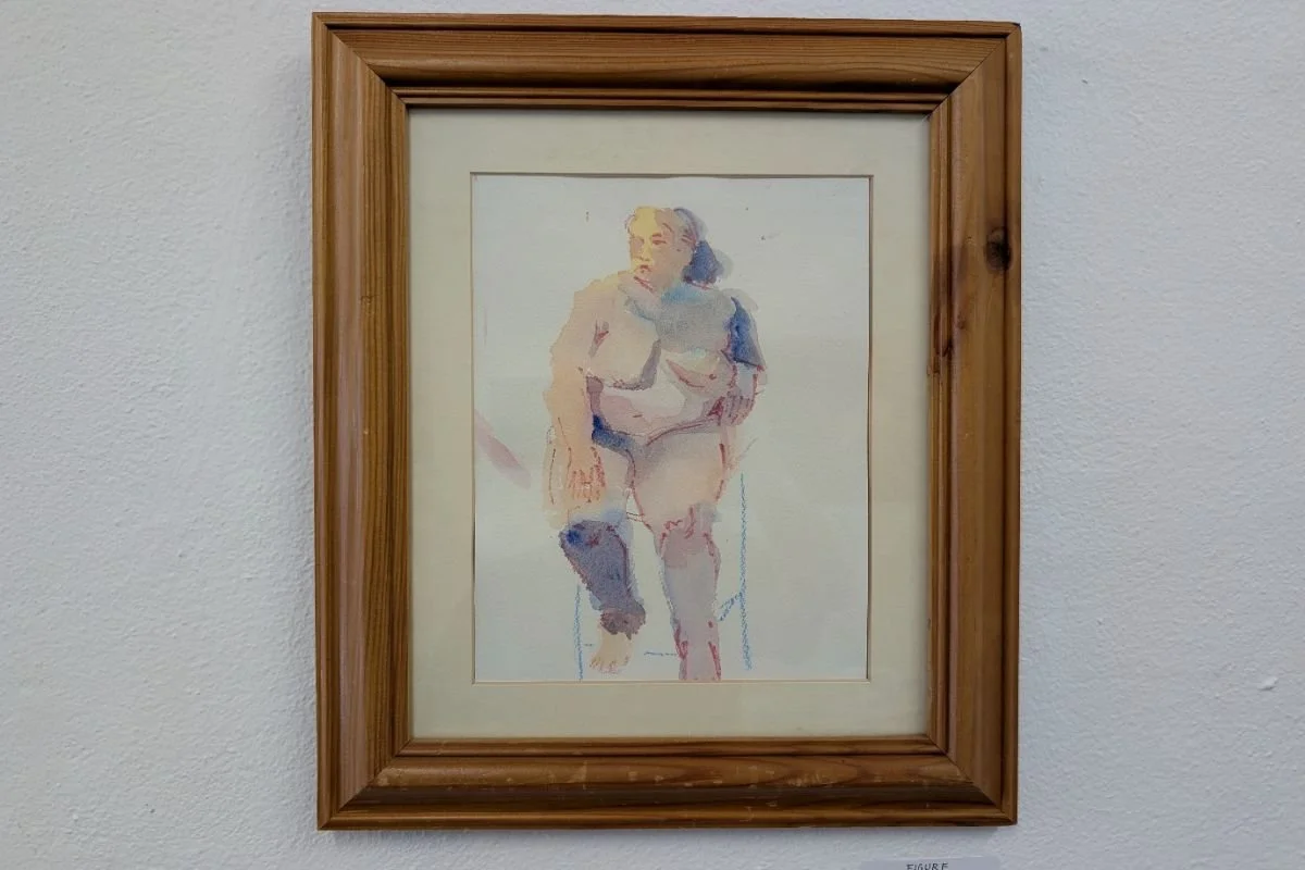 'Woman Figure' Watercolor and Pencil