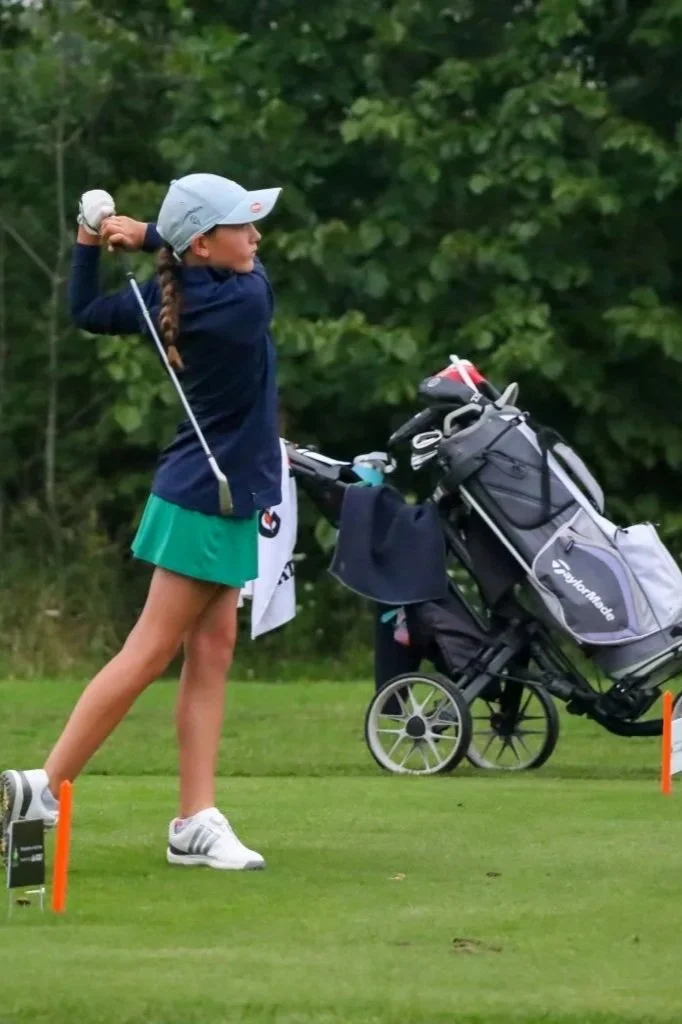 Junior golfer on the course