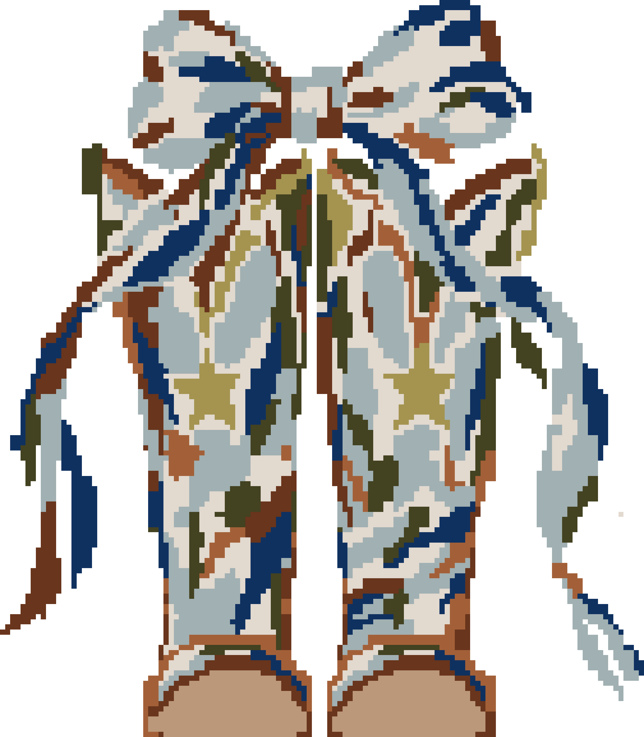 Blue Boots — Digital Needlepoint Chart
