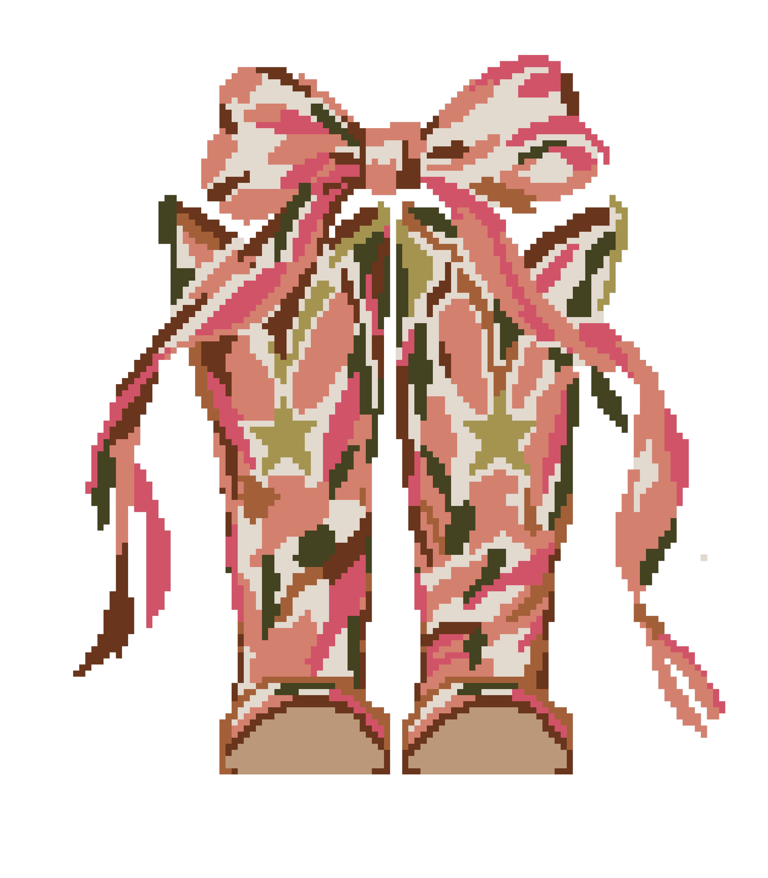 Pink Holiday  Boots — Digital Needlepoint Chart