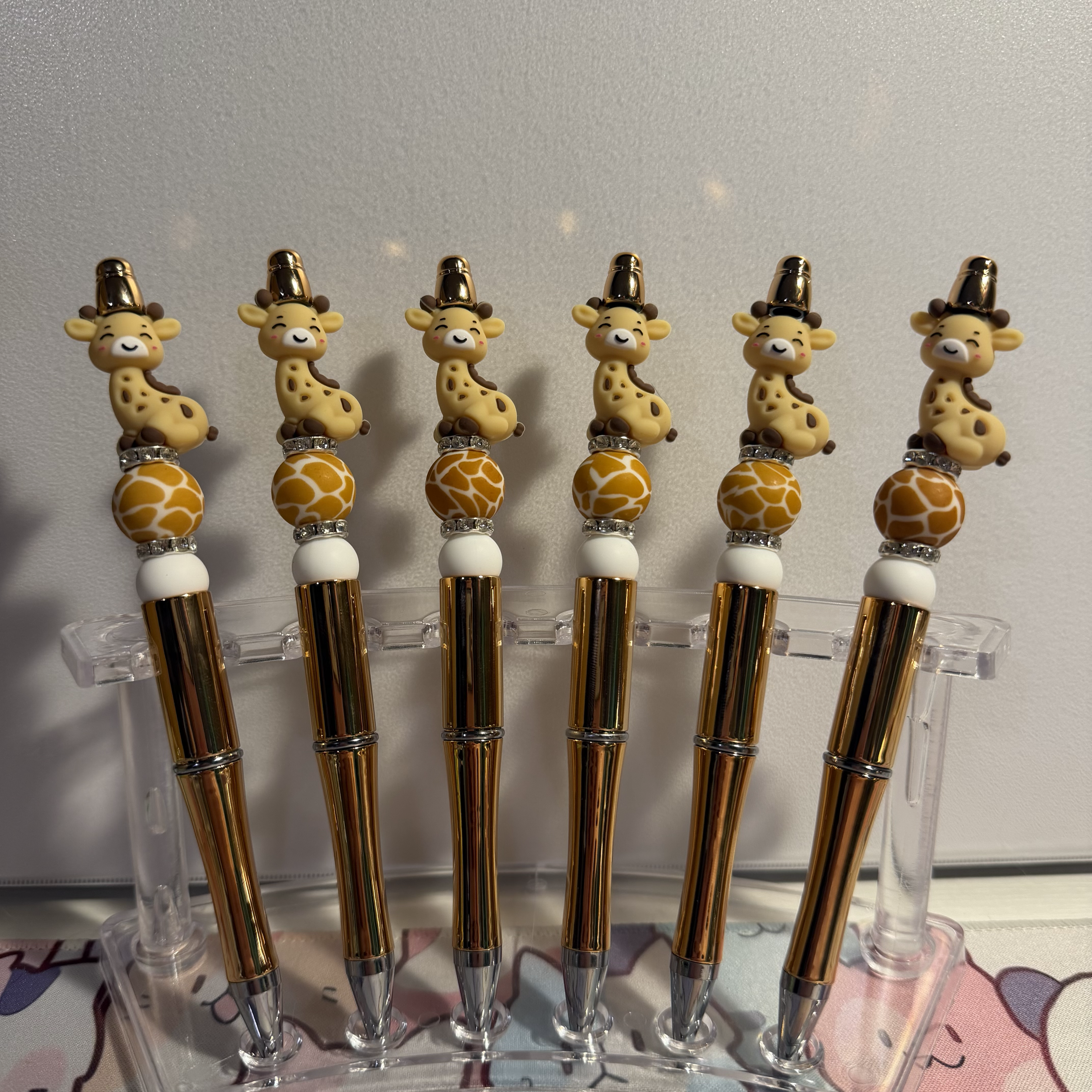 Giraffe - Handmade Beaded Pen