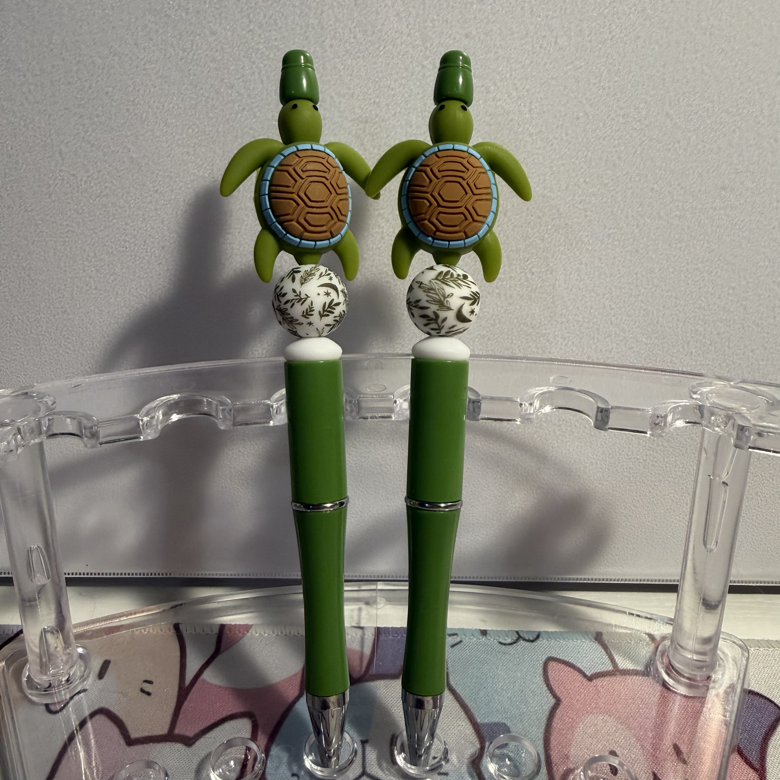 Turtle - Handmade Beaded Pen