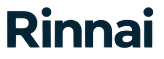 Rinnai logo in dark blue text