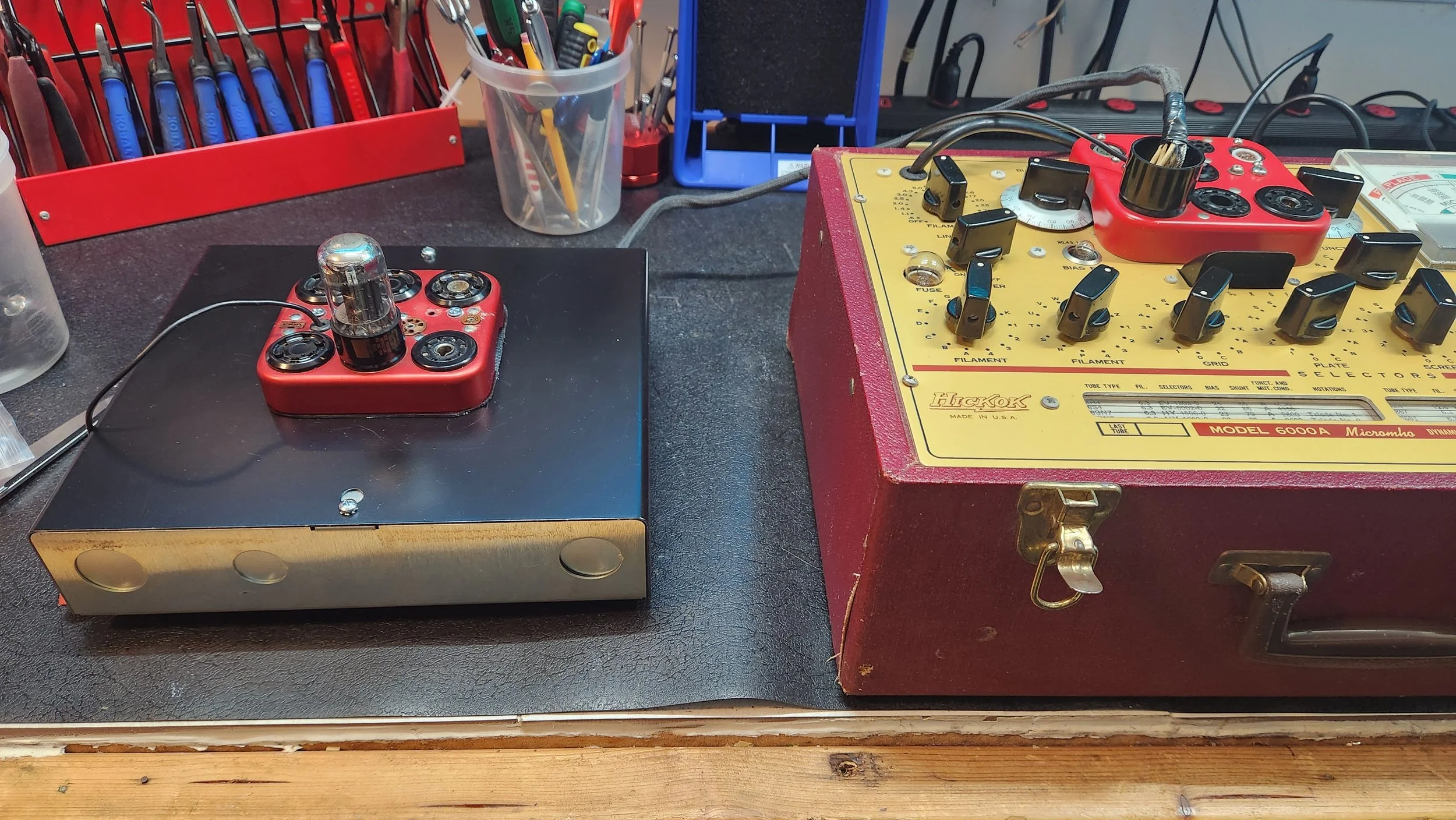 Tube testing done in-house on Calibrated Hickok test equipment 