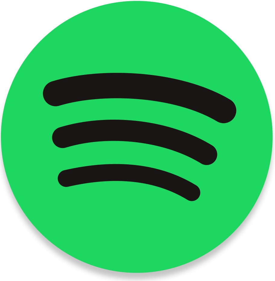 Logo de Spotify, plateforme de musique en streaming, coloré en vert et noir.